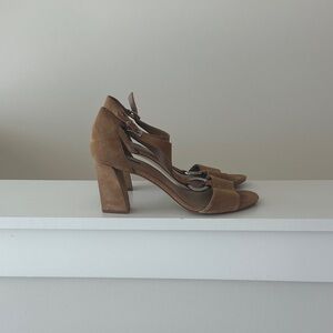 Tahari Brown Block Heel Sandals